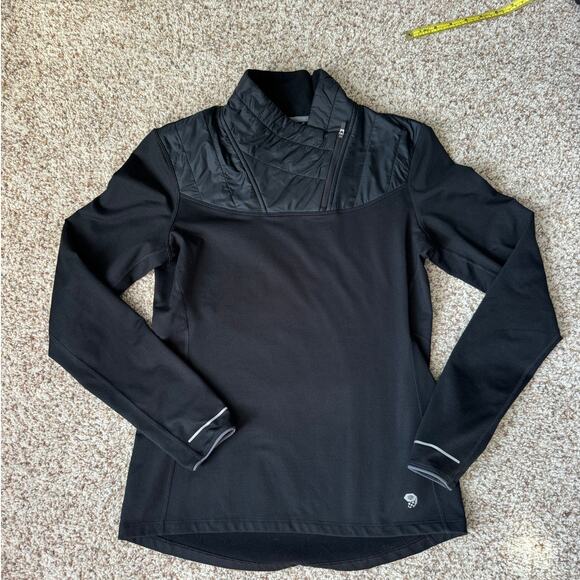 MOUNTAIN HARDWEAR insulated Pullover 1/4 zip fleece Jacket, small, Black - Picture 10 of 10